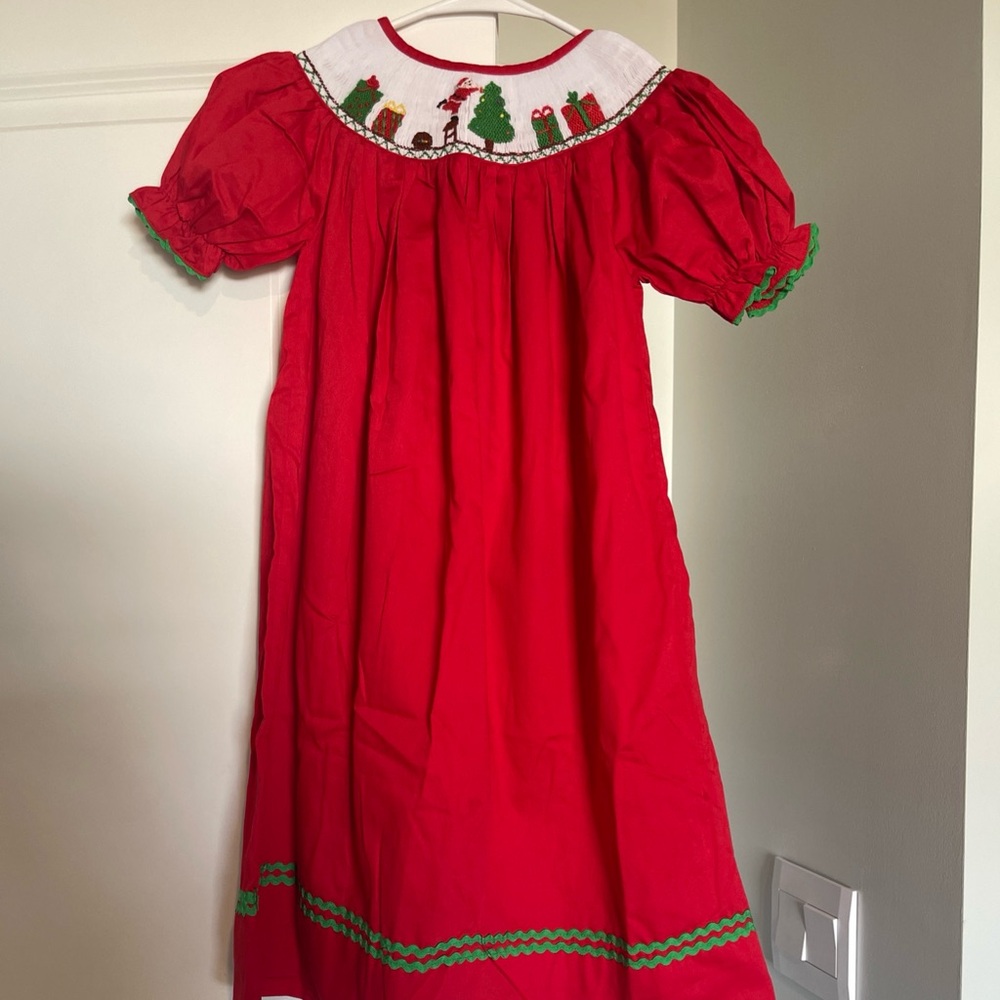 Smocked or Not smocked Christmas dress size 5